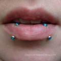 316L Gewinde chirurgischer Edelstahl Opal Lippe Piercing intern